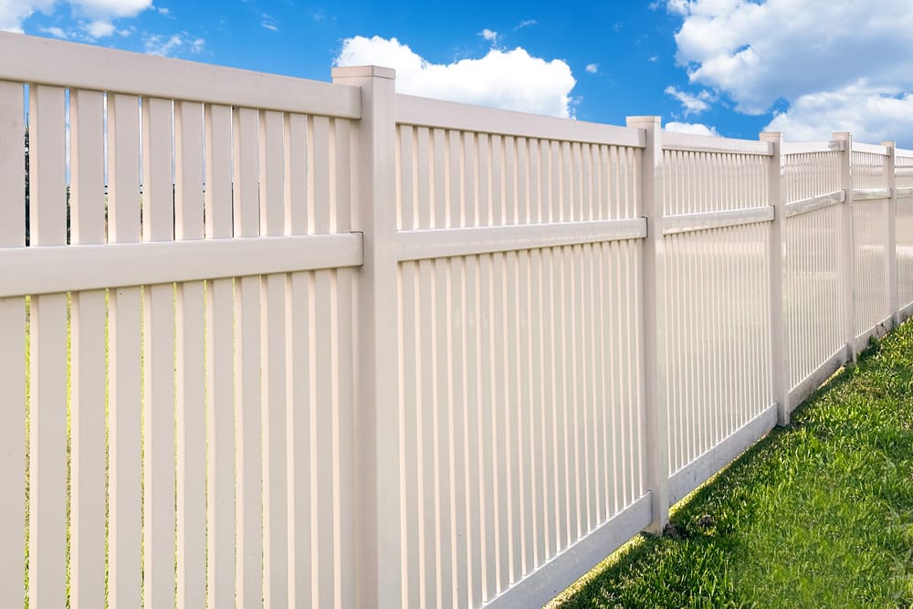 White vinyl fencing