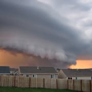 Omaha Storm cell outside of neighborhood