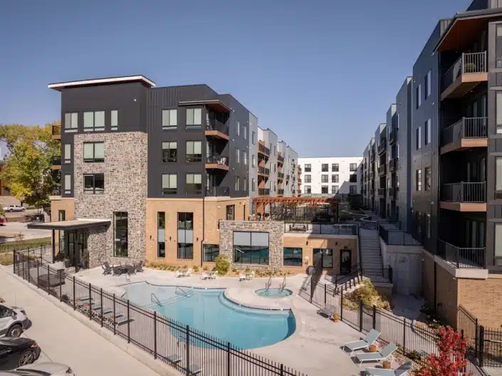 clove apartment aerial view